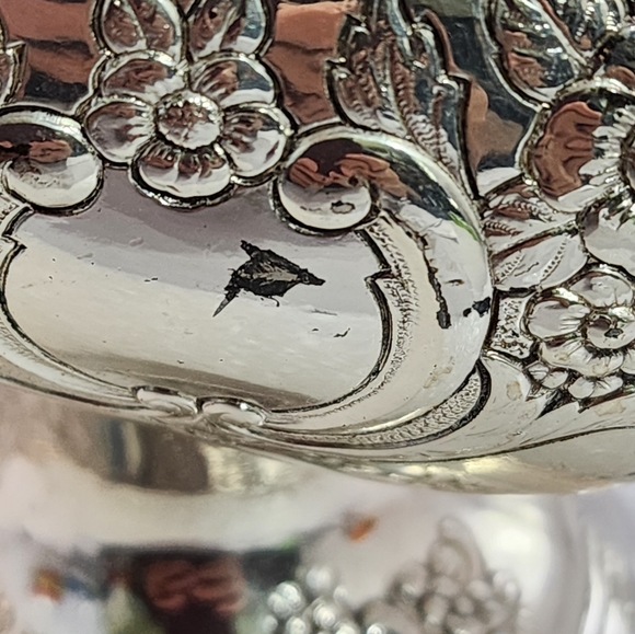 Vtg Raimond Victorian Pedestal Silver Plated Sugar Scuttle with Scoop - Picture 13 of 15